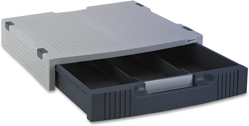 Innovera 55000 Basic LCD Monitor Stand 15 x 11 x 3 Light GrayCharcoal - Image 1