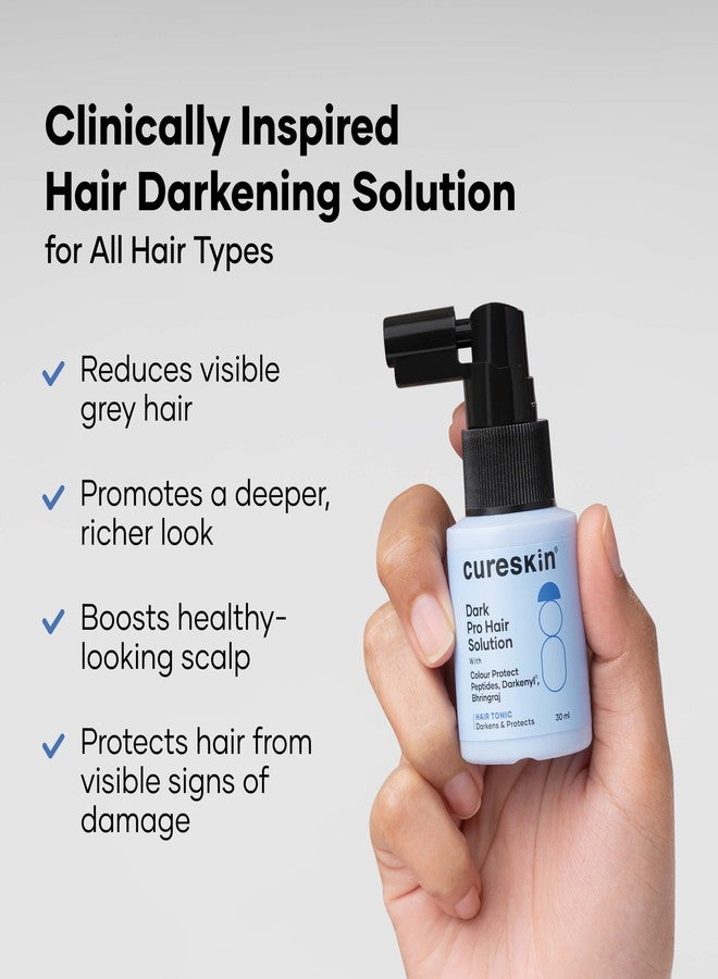 Cureskin سيروم كيورسكين المضاد للشيب | يعكس ويحد من ظهور الشيب | محلول دارك برو لتغميق الشعر الطبيعي، 30 مل (عبوة واحدة) - Image 2