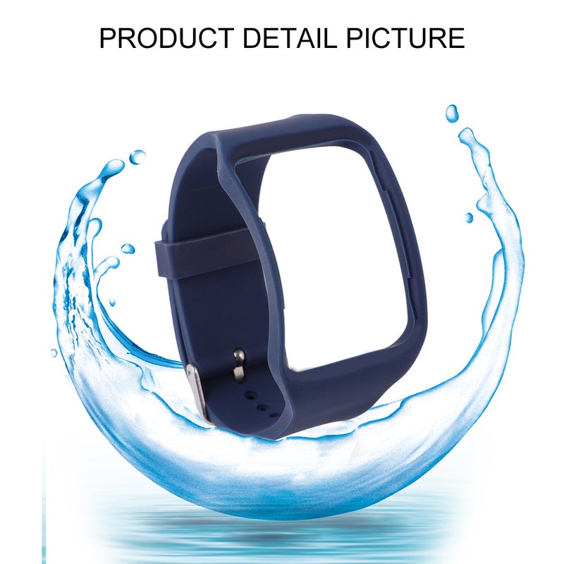 Navy Smart Watch Wrist Band Soft TPE Watch Strap Compatible for Samsung Smart Watch - Image 3
