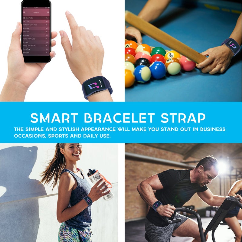 Navy Smart Watch Wrist Band Soft TPE Watch Strap Compatible for Samsung Smart Watch - Image 4
