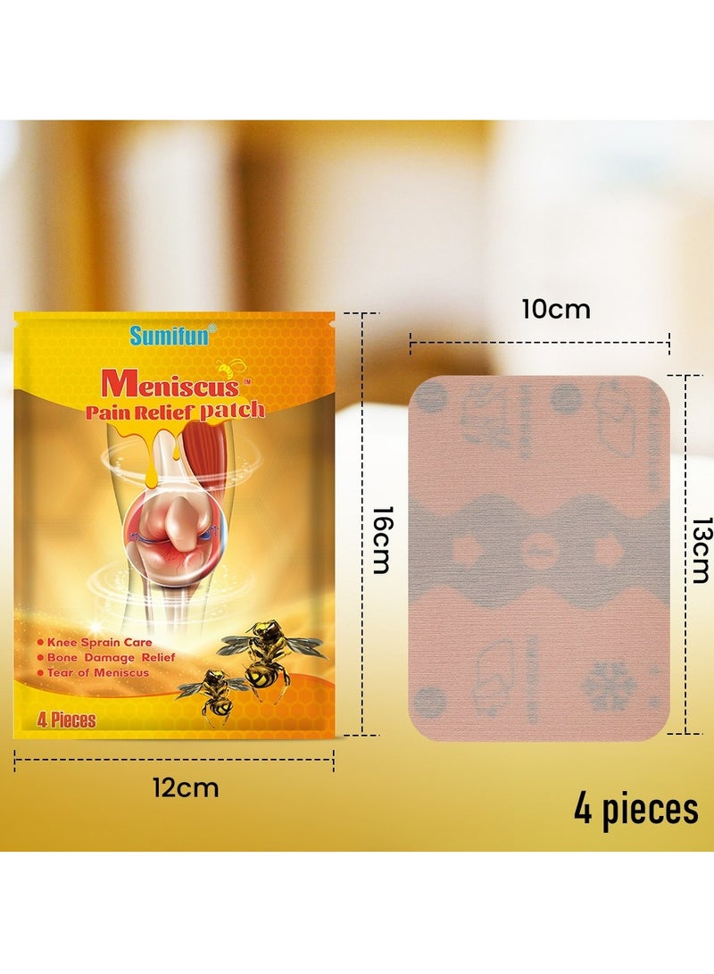 Sumifun 4 PCS sumifun meniscus pain relief patch - pain relief Relieve pain in the neck, shoulders, back, hips, joints, muscles, knees and feet Muscle pain relief patch - Image 2