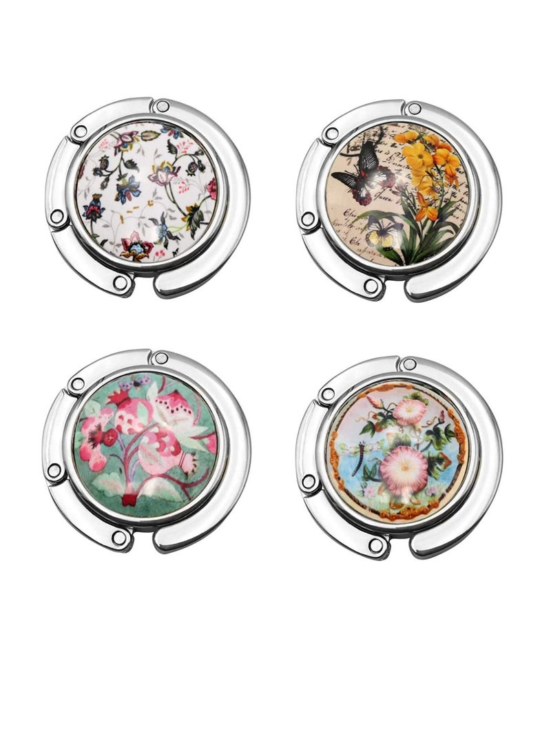 SYOSI Folding Bag Handbag Purse Metal Rhinestone Hook Hanger Holder - Image 1