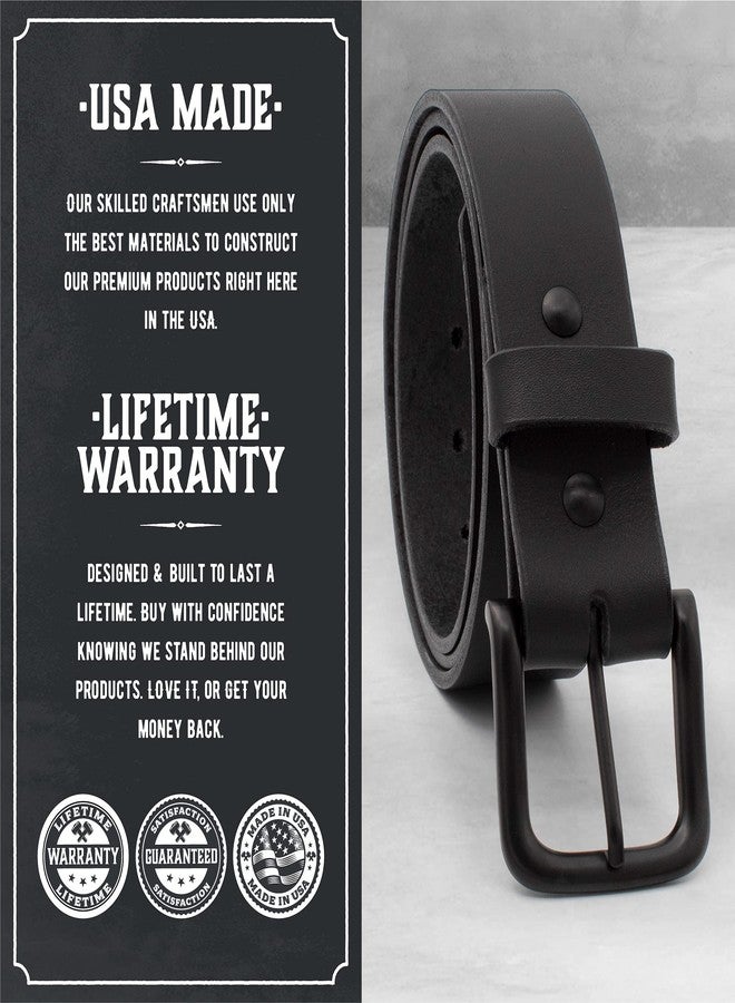Main Street Forge The Huntsman - Full Grain Leather Black Belt - Made in USA - Men's Leather Belt - Image 2
