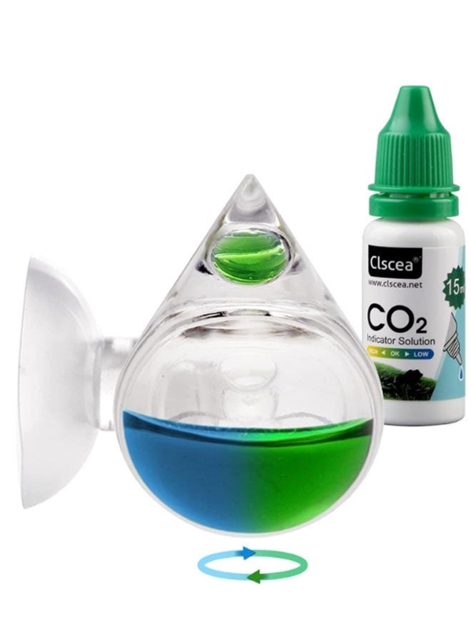 Clscea CO2 Drop Checker, Precise Detection, Easy-To-Read Color Indicator, Durable Leak-Proof, 15ml Tear Drop For Aquariums - Image 2