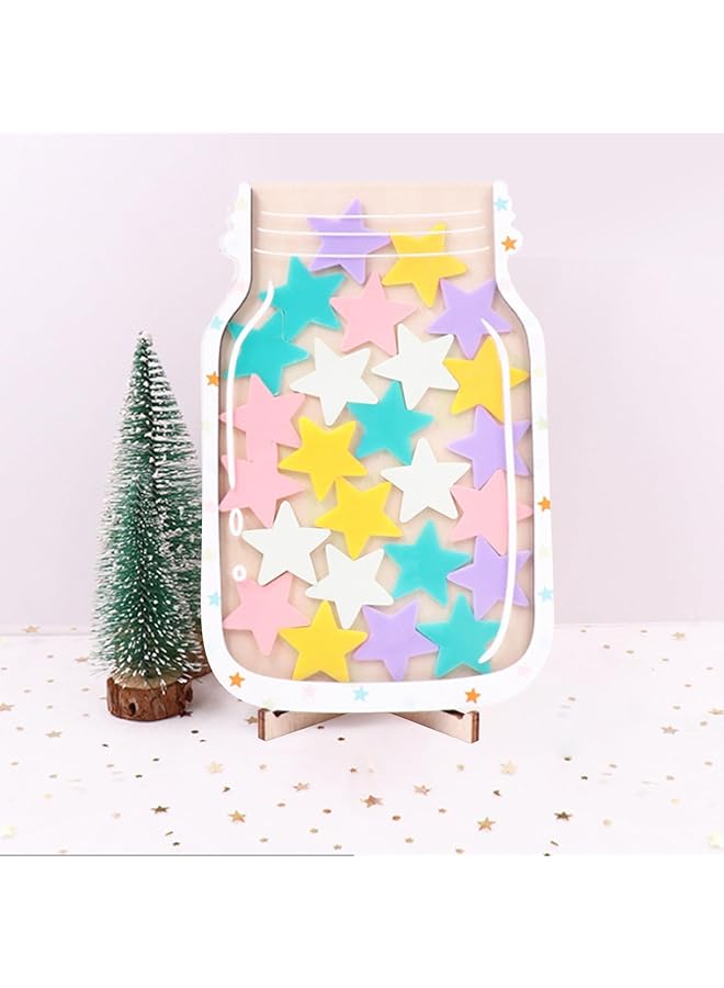 erorex Stars Reward Jar For Kids Star Jar Reward System Incentive Jar For Classroom Class Chore Bulletin Board Behavior Jar Classroom Management Tool - Image 4