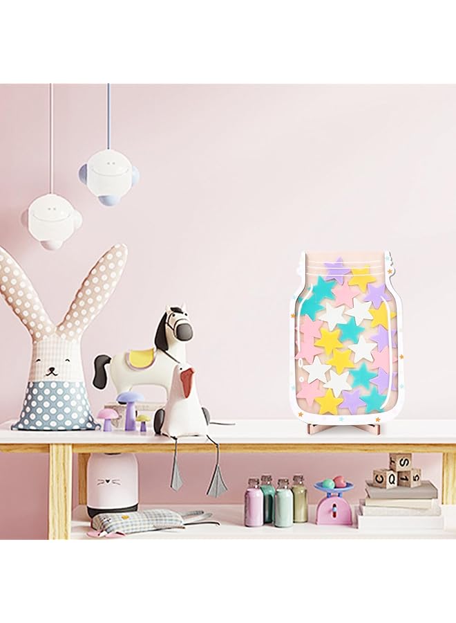 erorex Stars Reward Jar For Kids Star Jar Reward System Incentive Jar For Classroom Class Chore Bulletin Board Behavior Jar Classroom Management Tool - Image 5