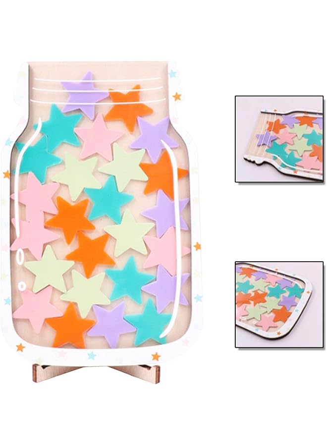 erorex Stars Reward Jar For Kids Star Jar Reward System Incentive Jar For Classroom Class Chore Bulletin Board Behavior Jar Classroom Management Tool - Image 1