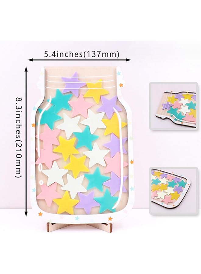 erorex Stars Reward Jar For Kids Star Jar Reward System Incentive Jar For Classroom Class Chore Bulletin Board Behavior Jar Classroom Management Tool - Image 3
