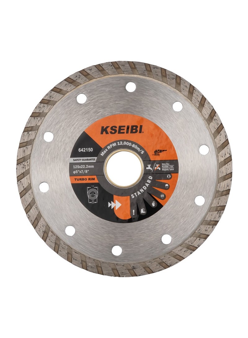 KSEIBI 9 Inch Sintered Diamond Discs Wave Turbo, Turbo Disc Cut Grind Sharpen Marble Concrete and Bricks 230mm, Super Thin Diamond Saw Blade for Cutting Porcelain Tiles, Granite, Marble, Ceramics.  - Image 1