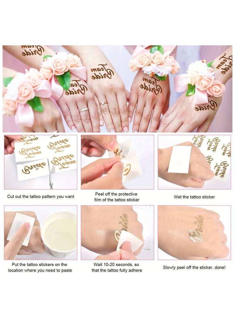 طقم حفلة عزوبية فاخرة - مجموعة مكونة من 17 قطعة تشمل حجاب، طوق شعر، ملصقات، حزام كتف، إكسسوارات معصم مصممة للعروس - مثالية لليلة البنات - Image 2