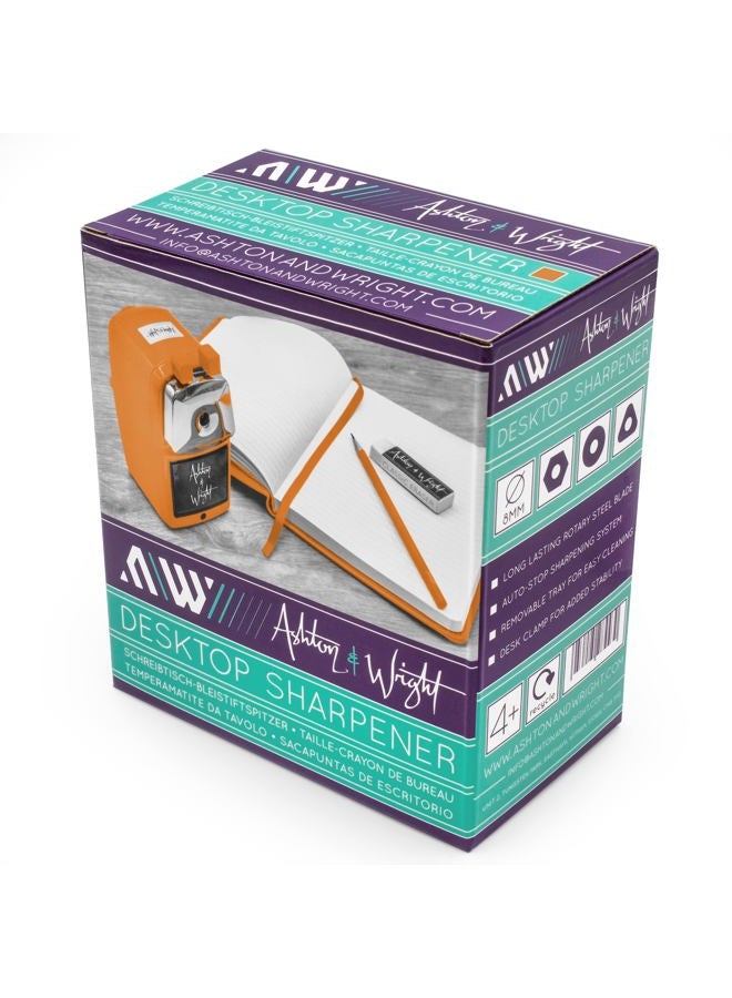 Ashton and Wright Mechanical Desktop Pencil Sharpener - Orange - Image 3