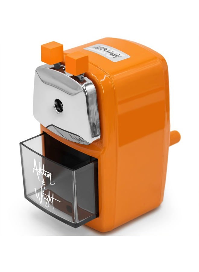 Ashton and Wright Mechanical Desktop Pencil Sharpener - Orange - Image 1