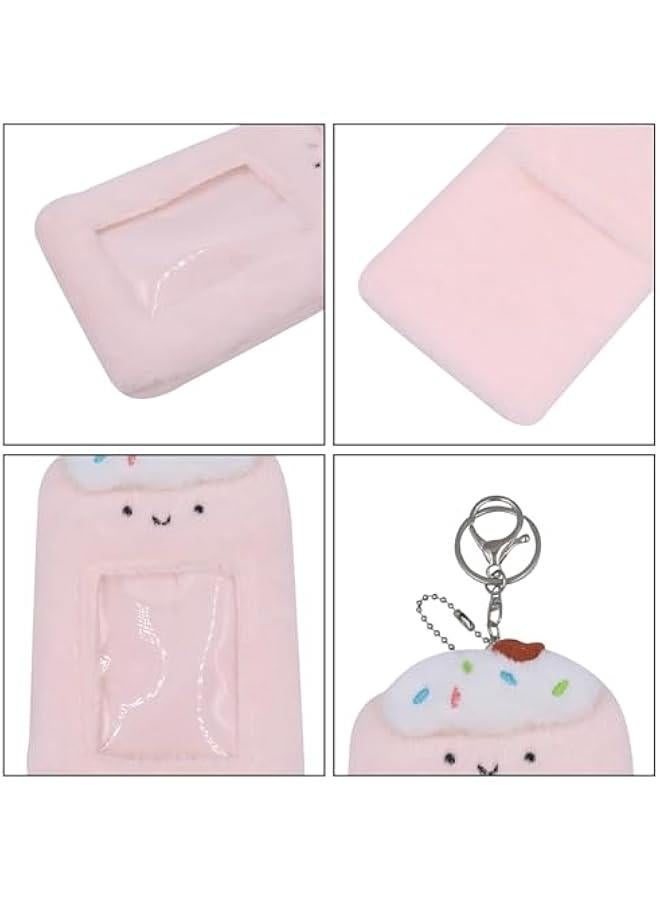 Generic Plush Card Holder Fluffy Photocard Holder Bus Card Sleeve ID Bank Credit Card Holder Protector Stationery,Pink4# - Image 4
