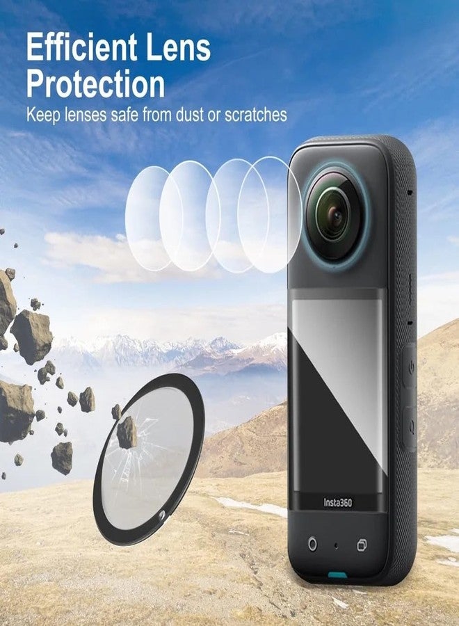 ZODUCT Insta 360 X3 Dual Lens Protector Guard Sticky Tempered with Storage Bag for X3 Action Camera Dust Proof, Anti-Strach Protective Insta 360 Accessories (X3 + Camera Bag) - Image 3