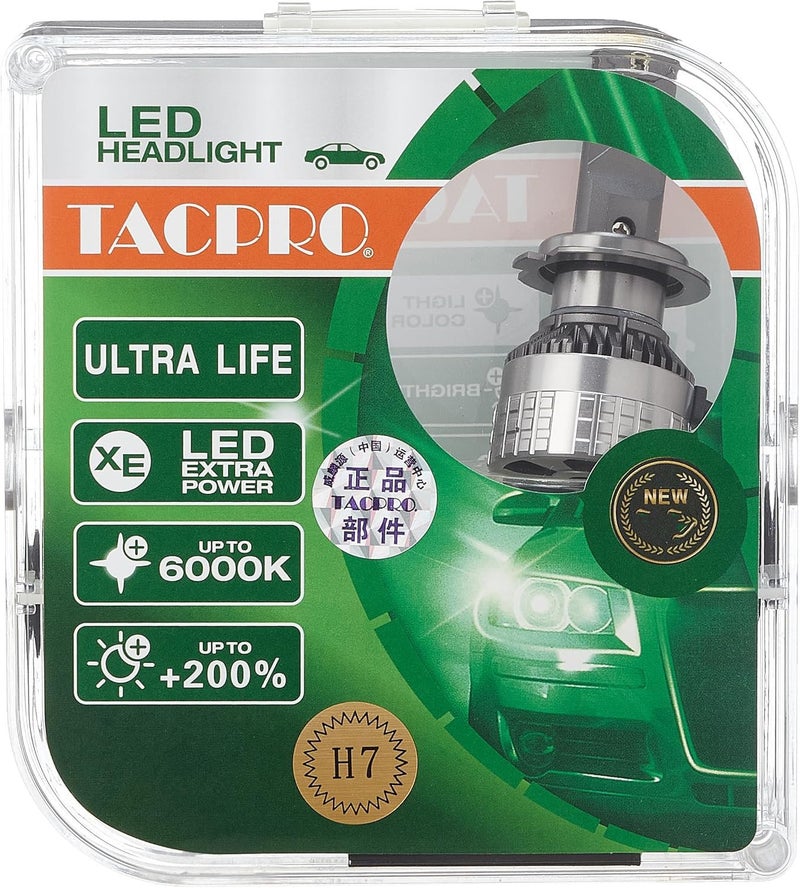 TAC PRO LED Headlight Bulbs Set 2 Pieces 6000K 650W