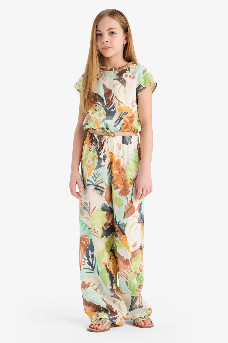 DeFacto Girl Crop Short Sleeve Blouse  - Image 2