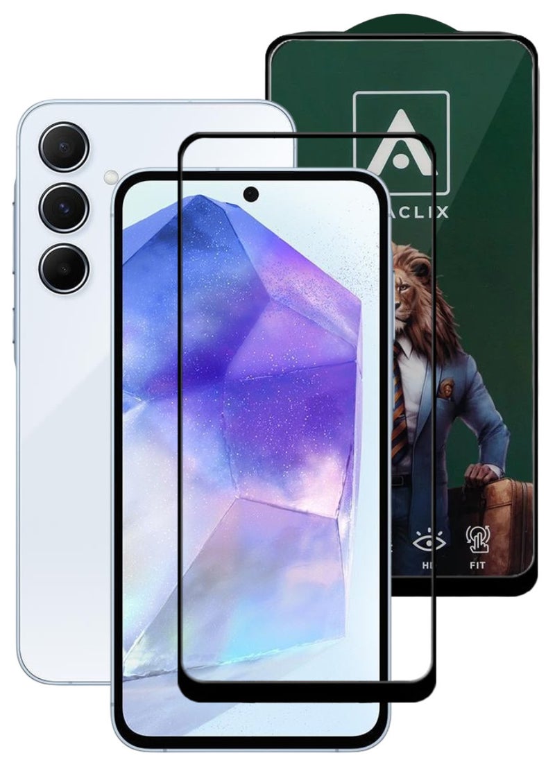 ACLIX Antistatic ESD Dustproof Premium Quality High Definition Tempered Glass Screen Protector Designed For Samsung Galaxy A55 - Image 1