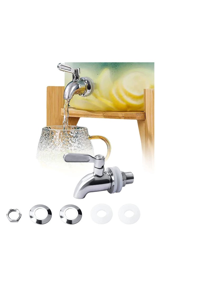 304 Stainless Steel Beverage Dispenser Replacement Spigot, Fits 58 inch Opening, for Home Barrel Fermenter Wine Beer Juice Spigot Faucet，16 mm - Image 1