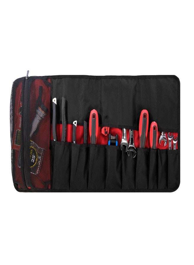 وولفرين حقيبة أدوات وولفرين | حقيبة حمل | بكرة أدوات متعددة الاستخدامات | نايلون متين برؤوس مسامير، أحزمة قابلة للتعديل، وجيوب متعددة الاستخدامات لتنظيم الأدوات أثناء التنقل، بكرة أدوات متعددة الاستخدامات بطول 28 بوصة، 16 جيبًا، لون أسود - Image 5