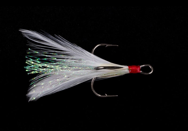 Owner American Tournament Trailer Treble 4 Hook (2-Pack), White Flash - Image 5