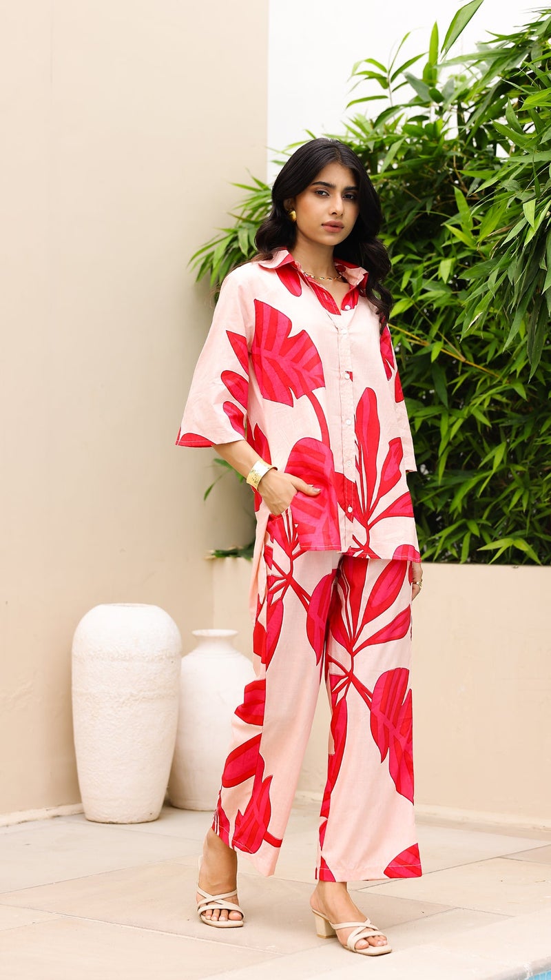 FLAVIA CREATION Red Co-Ord Set for Women - Image 2