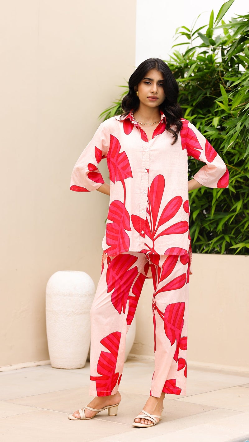 FLAVIA CREATION Red Co-Ord Set for Women - Image 3