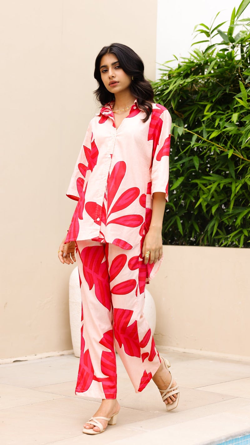 FLAVIA CREATION Red Co-Ord Set for Women - Image 4