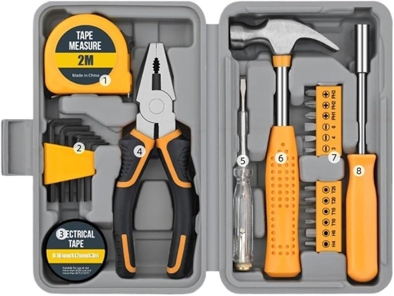 24 Piece Household Hardware Tools And Home Maintenance Combination Set - Image 1