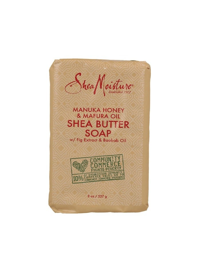 SM Shea Moisture Skin Cleansing Soap with Manuka Honey, Mafura Oil and Shea Butter - 227g