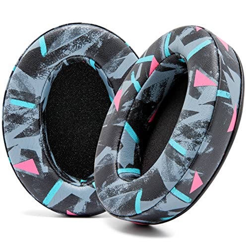 WC Wicked Cushions PadZ - Thick & Soft Ear Pads for ATH M50X / M40X / SteelSeries Arctis/HyperX Cloud & Alpha/Logitech G Pro X/Compatible with Over 50 Headphones | 90s Black - Image 1