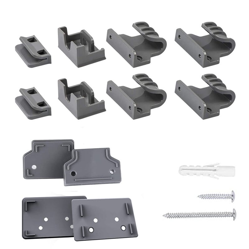 Double Elite Original Fittings Pack of Retractable Stair Gate, Retractable Gate Standard Accessories with Skirting Board Spacers, Complete Spare Parts Replacements of Baby Safety/Pet Dog Gate , Grey - Image 1