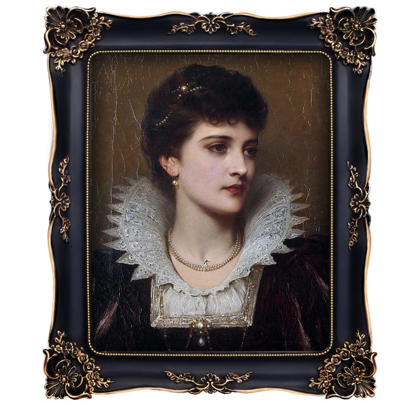 FJXMFRAME Gothic Picture Frame 8x10 Black Vintage Picture Frames Antique Ornate Baroque Victorian for Wall or Tabletop Display Fits 8x10 or 5x7 Photo with Mat