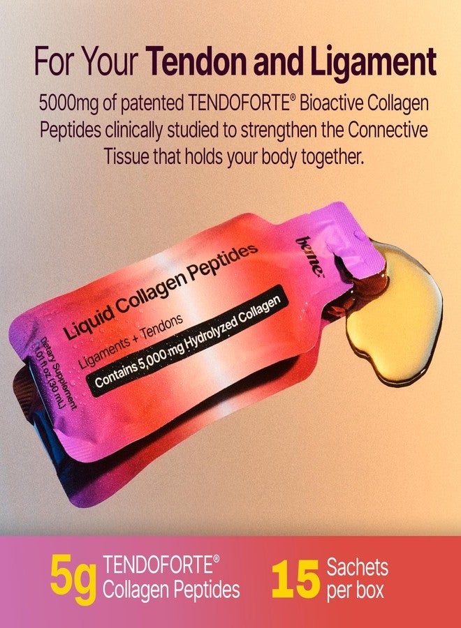 BeMe Liquid Collagen Peptides - Tendon & Ligament Supplements for Injury Prevention & Tissue Repair. Liquid Shots with TENDOFORTE for Active Recovery, Gym Performance Athletes - 15 Grapefruit Sachets - Image 2