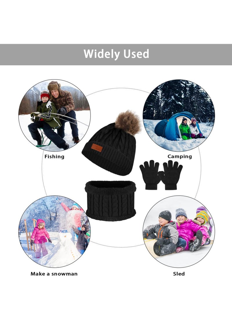 Excefore - Kids Winter Hat Scarf Gloves Set - Image 1