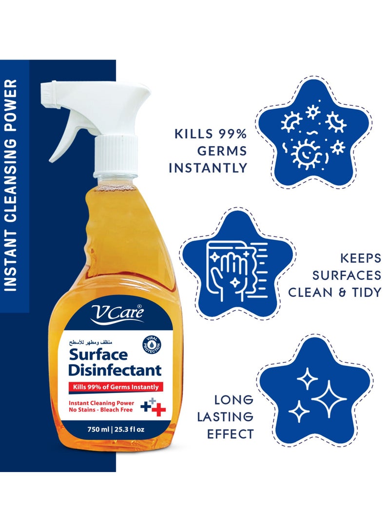 VCare V Care Surface Disinfectant 750ml Pack of 2 '  - Image 2