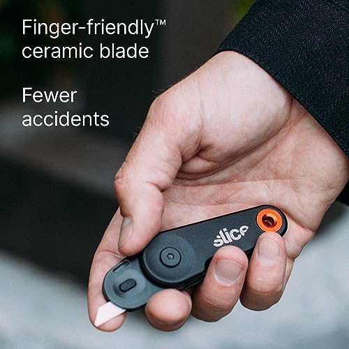 Slice Everyday Carry (EDC) Folding Knife | Heavy Duty Utility Knife | Modern Pocket Knife | Safe Ceramic Blade Lasting 11x Longer Than Metal | Compact and Convenient Box Cutter | 1 Pack - Image 4
