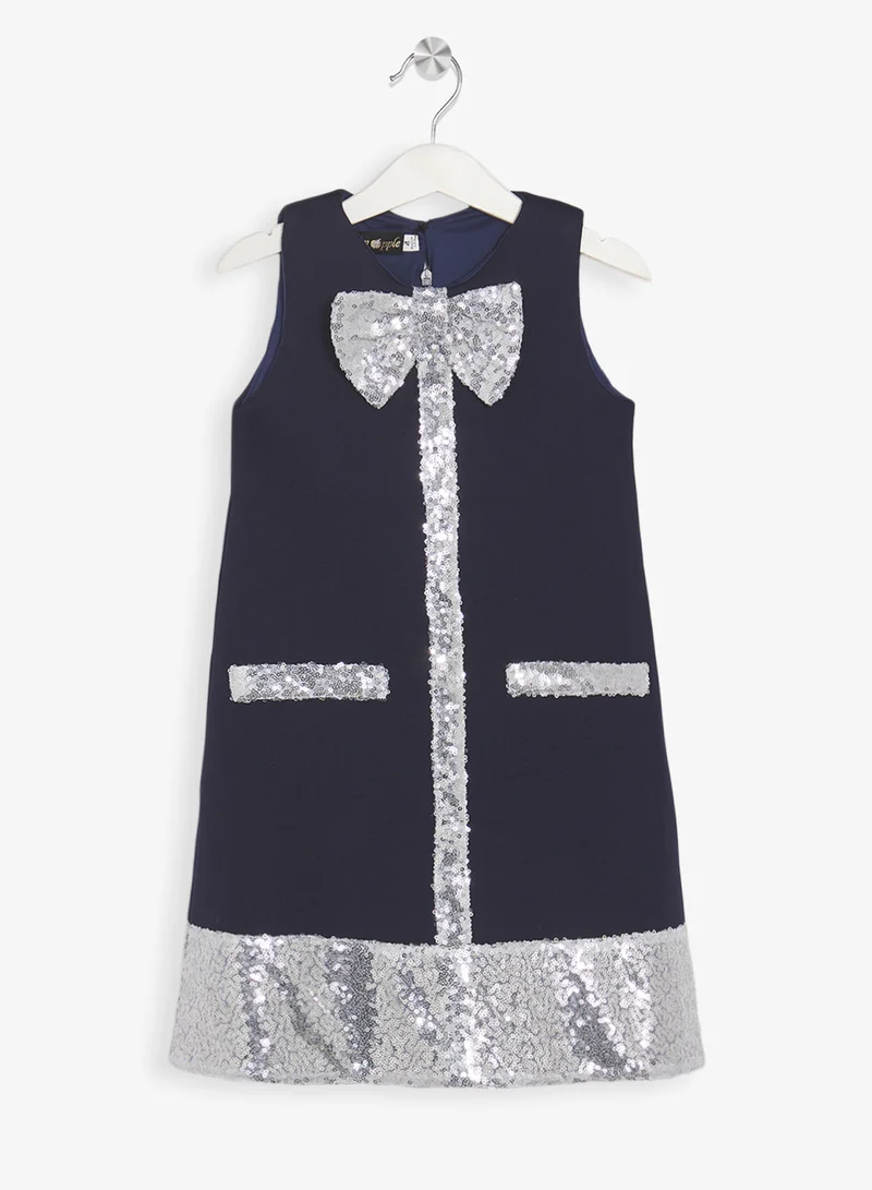 Little Golden Apple Little Sequin Detailed Dress