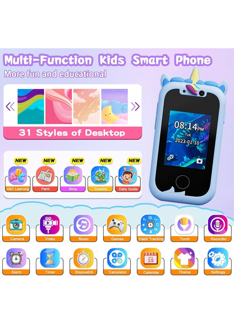 Kids Smart Phone Gifts Toys for Girls Boys aged 3-8, Toddler Learning Toys with Unicorn Educational Games,  with 8G SD Card - pzsku/Z37F046C0BF555BC7CCFEZ/45/_/1704453316/e95eaa15-c078-4468-9b4b-4e02894bca65