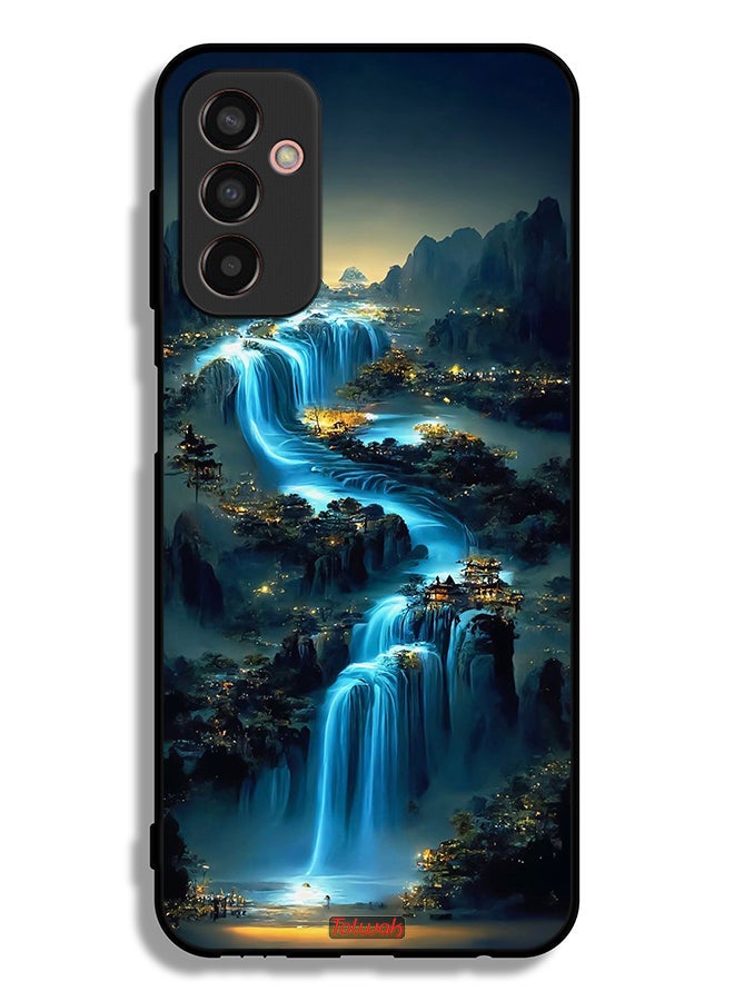 Tolwak Samsung Galaxy M13 Protective Case Cover Waterfall Art - Image 2