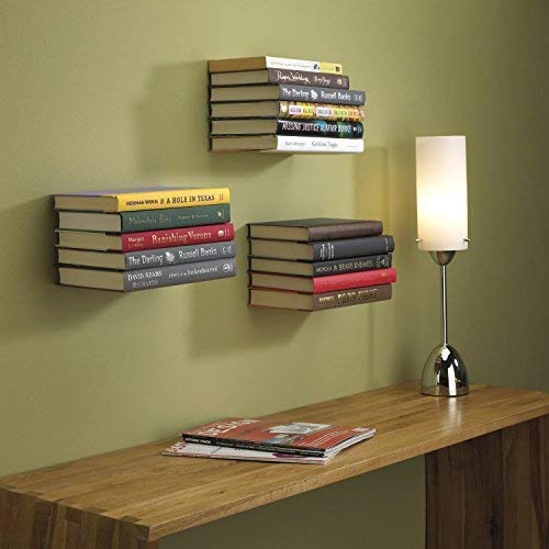 Go Hooked Heavy Duty Metal Wall Mounted Book Shelves for Study Room, Living Room and Bedrooms (2 Pcs) (Black) - Image 5