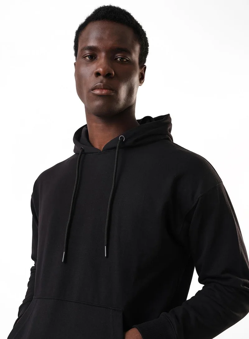 Dennis Lingo  Men's Black Cotton Blend Regular Fit Sweatshirt for Men | Best Price UAE