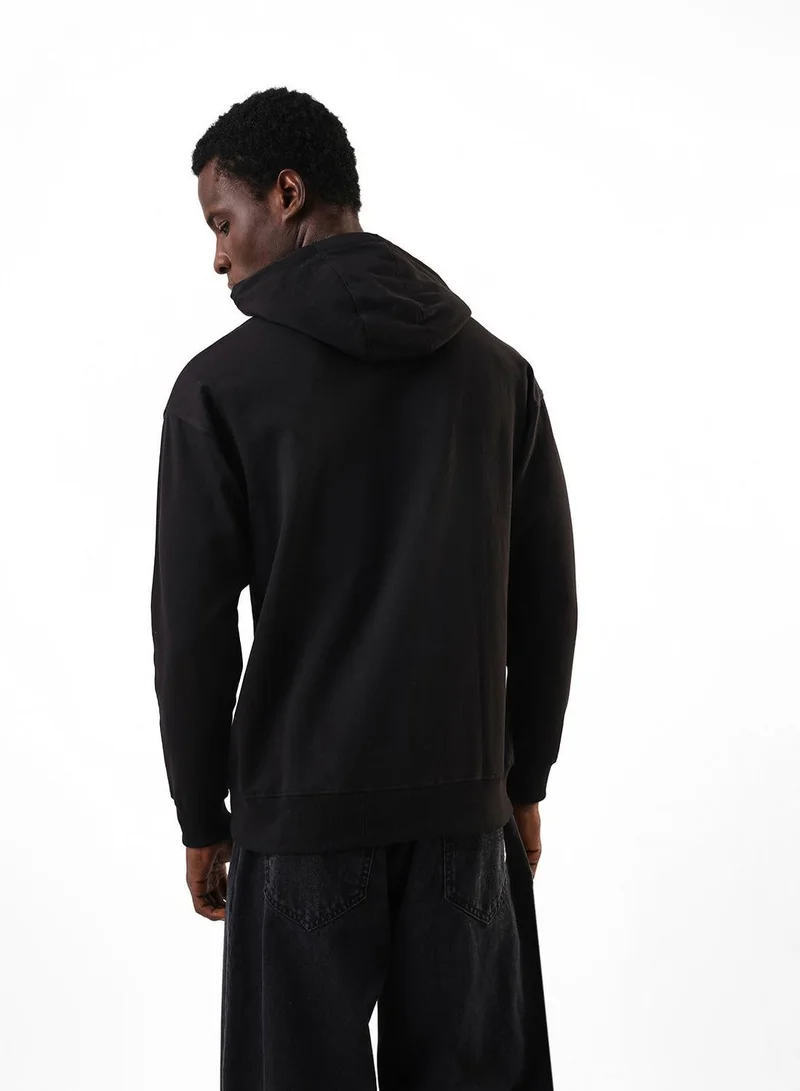Dennis Lingo  Men's Black Cotton Blend Regular Fit Sweatshirt for Men | Best Price UAE