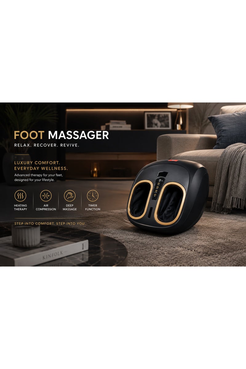 Electric Shiatsu Foot Massager Machine with Heat & Air Compression Massager for Home Relaxation - Image 4