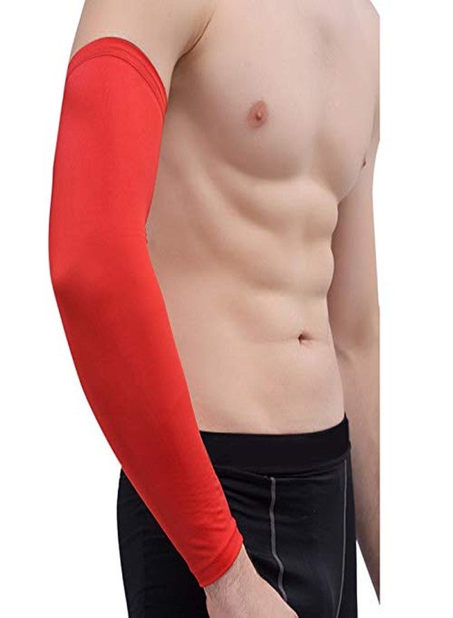 Futaba Sunscreen Sports Protective Forearm Elbow Sleeve - Red - Medium - Image 1