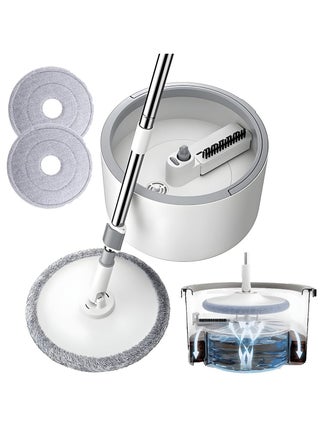 Self-Wringing 360° Microfiber Spin Mop & Bucket for Home – Telescopic Stainless-Steel Handle, Water-Saving, Reusable Anti-Bacterial Pads, Multi-Surface Floor Cleaning - pzsku/Z37F0AF2E33433EB8B989Z/45/1746552248/98ca15dd-9fa7-49e2-bd52-04c055d1d49d
