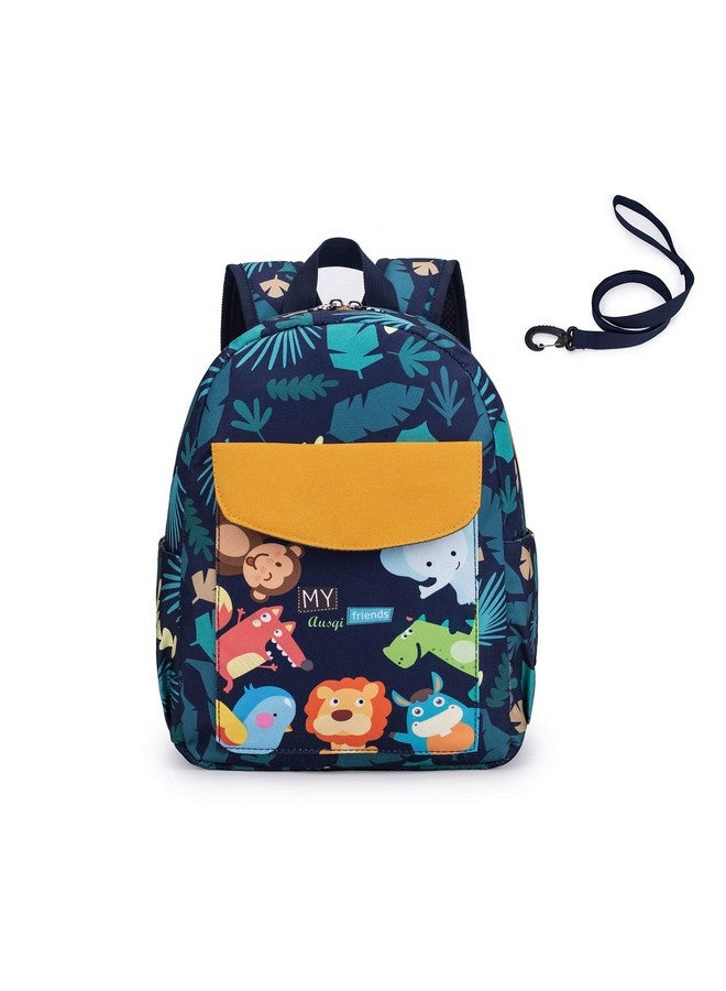 willikiva حقيبة ظهر 2D لطيفة من ويليكيفا للأطفال - حقائب ظهر للأطفال الصغار، حقيبة ظهر مقاومة للماء مع حزام أمان للأطفال في مرحلة ما قبل المدرسة (حديقة الحيوان) - Image 1