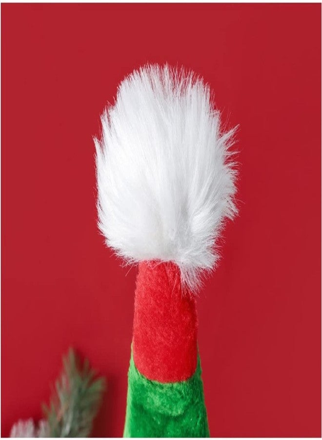 LKQBBSZ Red and Green Striped Santa Hat Christmas Elf Hats for Christmas New Year Party Decorations Classic Cosplay Costume - Image 4