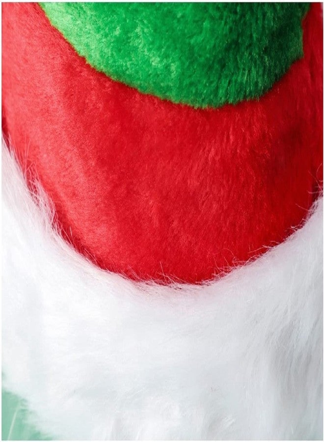 LKQBBSZ Red and Green Striped Santa Hat Christmas Elf Hats for Christmas New Year Party Decorations Classic Cosplay Costume - Image 5