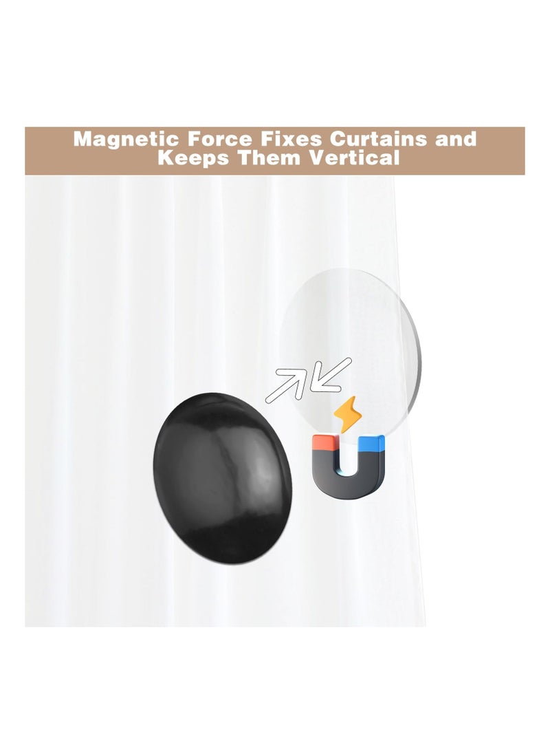 Generic - Magnetic Shower Curtain Weights - 10Pcs No Sew Weighted Magnets for Shower Curtain Liners, Prevents Blowing Outdoors, Ideal for Drapery, Tablecloths, and Flags (Black) - Image 1