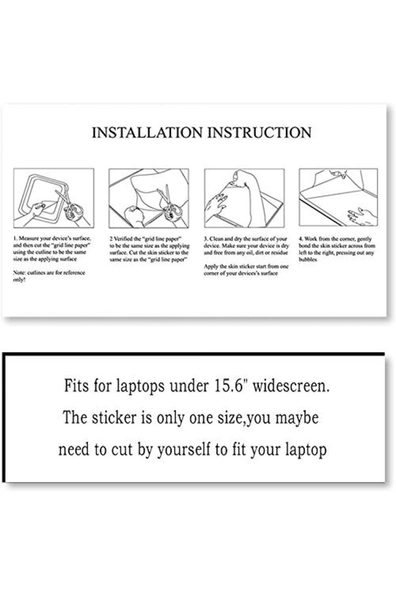 Newplenty Laptop Skin Sticker, 13.3 14 15 15.4 15.6 inch Laptop Skins, Universal Vinyl Decal, Dustproof Scratch Resistant Reusable Cover Protector with Free 2 Wrist Pads (Mountain Moon) - Image 5